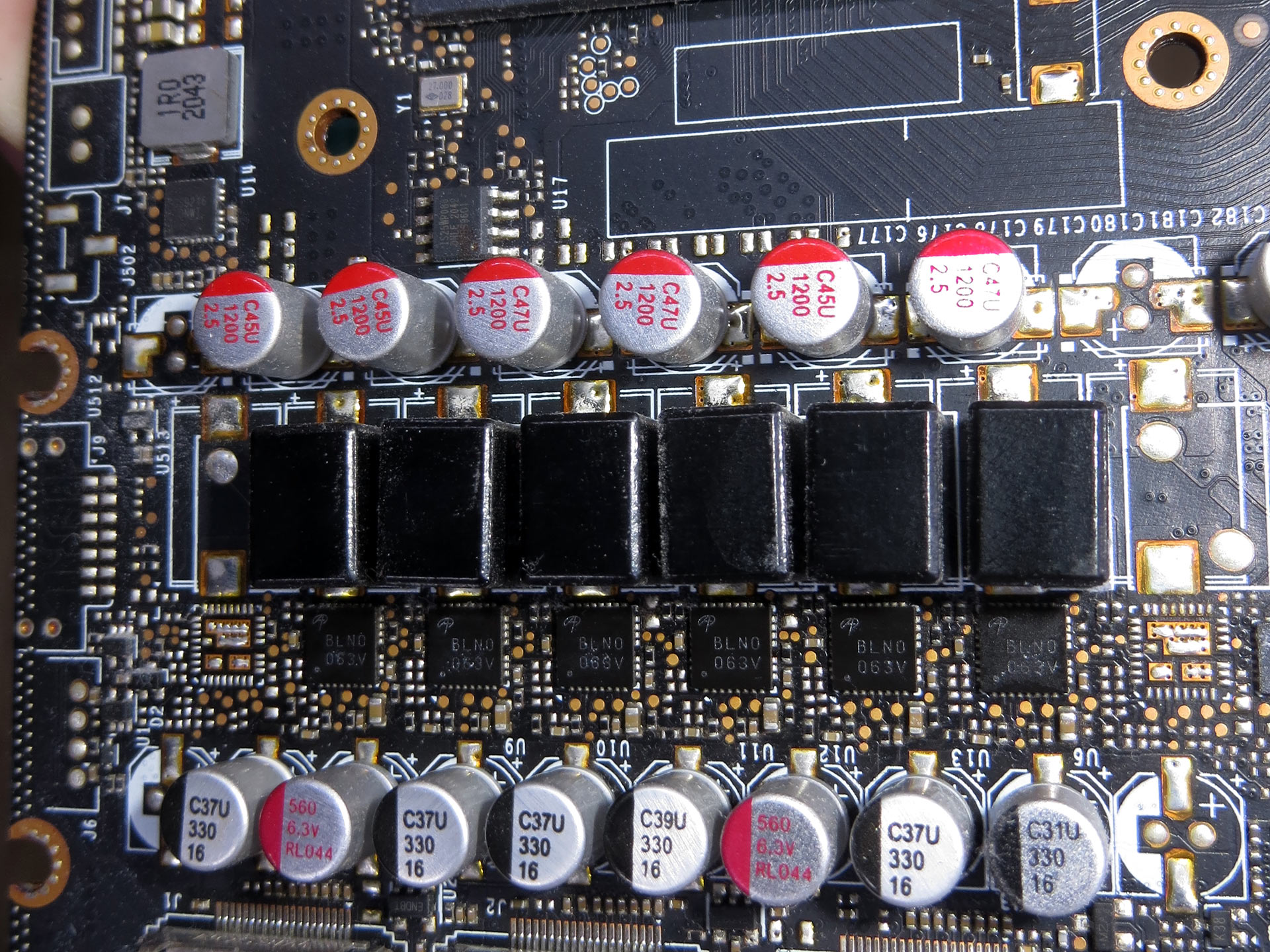 SHELI 51RISC RTX3060Ti 8G 6 фаз питания ГПУ GPU DrMOS AOZ5311NQI BLN0