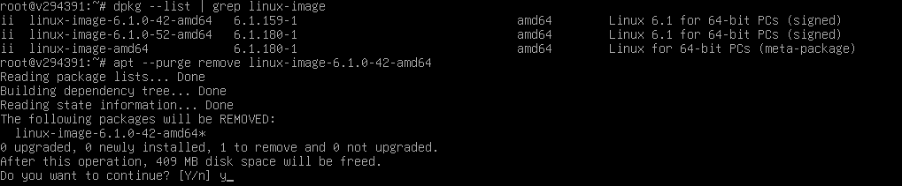 dpkg --list | grep linux-image